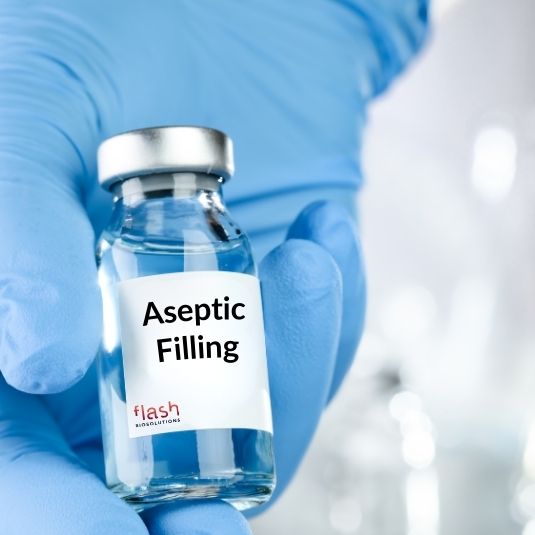 Aseptic filling service by Flash BioSolutions